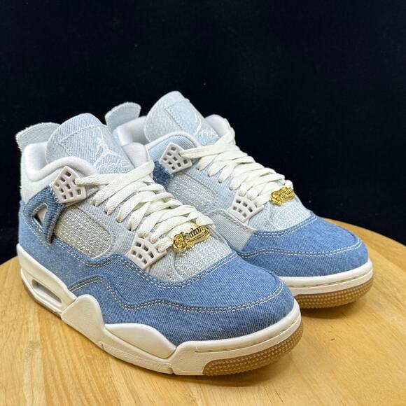 Nike Air Jordan 4 Retro Tex Shoes "Denim" Sail Gum IB6716-100 Size 7 NEW - Picture 4 of 10